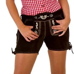 Overig Dames Lederhose Kort Luxe Bruin