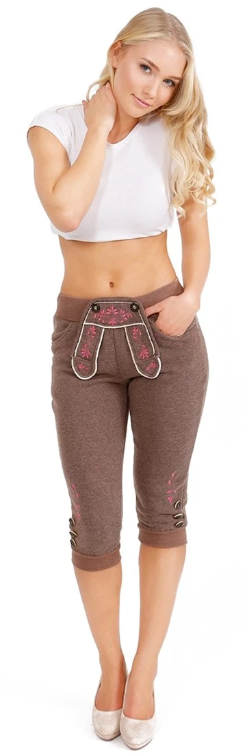 Overig Dames Lederhose Lang Bruin (Joggingstof) 3 Overig Dames Lederhose Lang Bruin (Joggingstof)
