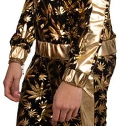 Overig Dames Trainingspak Wiet Cannabis Zwart-Goud