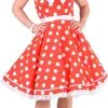 Overig Damesjurk Rock 'n Roll Rood-Wit 2 Overig Damesjurk Rock 'n Roll Rood-Wit -Kostuum Wereld Winkel damesjurk rock n roll rood wit