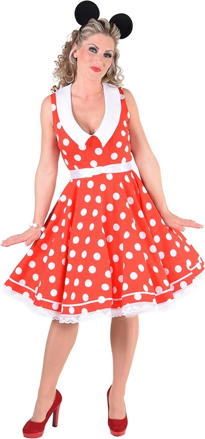 Overig Damesjurk Rock 'n Roll Rood-Wit 4 Overig Damesjurk Rock 'n Roll Rood-Wit - Afbeelding 2