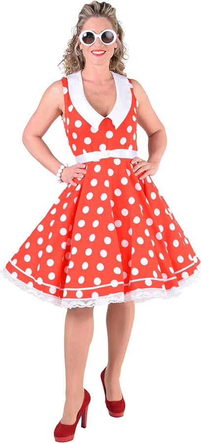 Overig Damesjurk Rock 'n Roll Rood-Wit 3 Overig Damesjurk Rock 'n Roll Rood-Wit