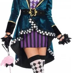 LEG AVENUE Dameskostuum Delightful Mad Hatter -Kostuum Wereld Winkel dameskostuum delightful mad hatter voorkant 2