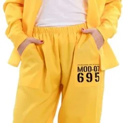 Overig Dameskostuum Gevangene Geel - Vis A Vis 10 Overig Dameskostuum Gevangene Geel - Vis A Vis -Kostuum Wereld Winkel dameskostuum gevangene geel vis a vis 2