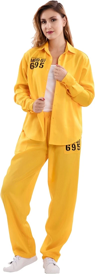 Overig Dameskostuum Gevangene Geel - Vis A Vis 7 Overig Dameskostuum Gevangene Geel - Vis A Vis - Afbeelding 5