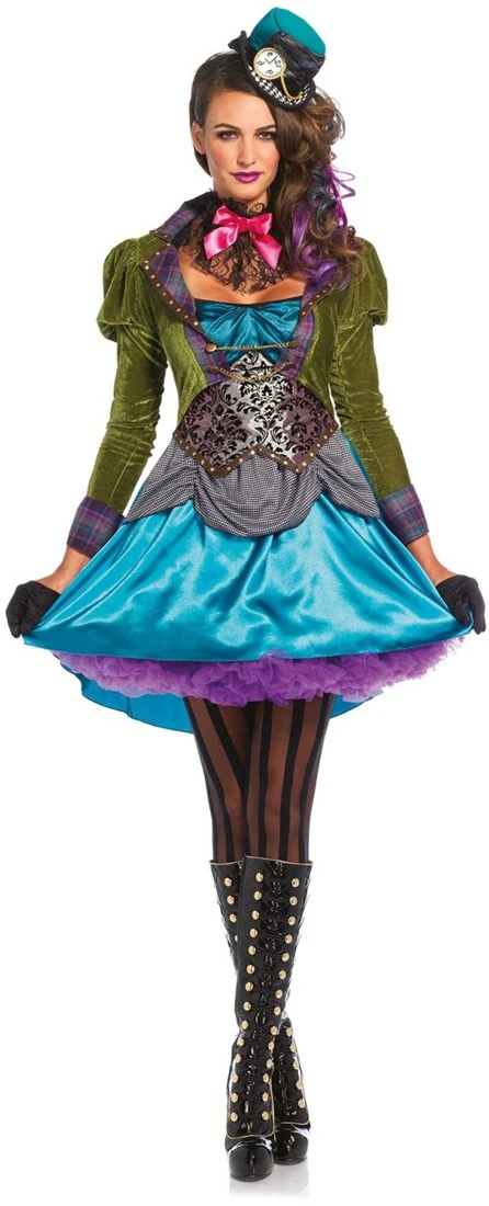 LEG AVENUE Dameskostuum Mad Hatter Deluxe 3 LEG AVENUE Dameskostuum Mad Hatter Deluxe