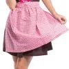Overig Dirndl Anne-Ruth Pink-Bruin Voor Dames
