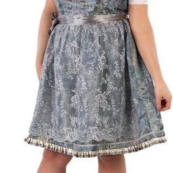 Overig Dirndl Antiek Blauw-Zilvergrijs 60cm Luxe 2dlg. -Kostuum Wereld Winkel dirndl antiek blauw zilvergrijs 60cm luxe 2dlg voorkant 2