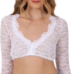 Overig Dirndl Blouse Cassandra 3/4 Mouw Wit -Kostuum Wereld Winkel dirndl blouse cassandra 3 4 mouw wit 2