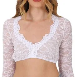 Overig Dirndl Blouse Cassandra 3/4 Mouw Wit