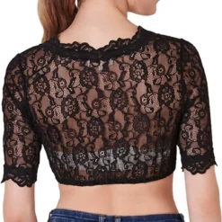 Overig Dirndl Blouse Cassandra Zwart -Kostuum Wereld Winkel dirndl blouse cassandra zwart achterkant