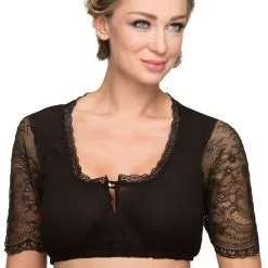Overig Dirndl Blouse Elegance Zwart