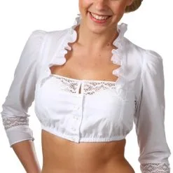 Overig Dirndl Blouse Marilena 3/4 Mouw Wit