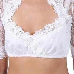 Overig Dirndl Blouse Pippa Ecru -Kostuum Wereld Winkel dirndl blouse pippa ecru detail