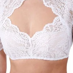 Overig Dirndl Blouse Sydney Ecru 10 Overig Dirndl Blouse Sydney Ecru -Kostuum Wereld Winkel dirndl blouse sydney ecru detail borst