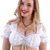 Overig Dirndl Blouse Wit Met Open Schouders (100% Katoen) -Kostuum Wereld Winkel dirndl blouse wit met open schouders 100 katoen