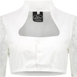 Overig Dirndl Blouse Wit Opstaande Kraag (100% Katoen)