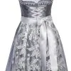 Overig Dirndl Chantal Blauw-Zilver Luxe (58cm) -Kostuum Wereld Winkel dirndl chantal blauw zilver luxe 58cm