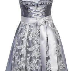 Overig Dirndl Chantal Blauw-Zilver Luxe (58cm)