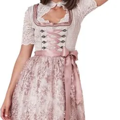 Overig Dirndl Delia Beige-Roze (50cm) -Kostuum Wereld Winkel dirndl delia beige roze 50cm detail 2