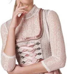 Overig Dirndl Delia Beige-Roze (60cm) -Kostuum Wereld Winkel dirndl delia beige roze 60cm detail 2