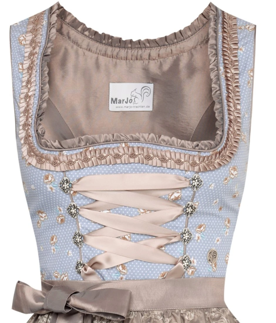 Overig Dirndl Estella Blauw-Koper Luxe (55cm) 5 Overig Dirndl Estella Blauw-Koper Luxe (55cm) - Afbeelding 3