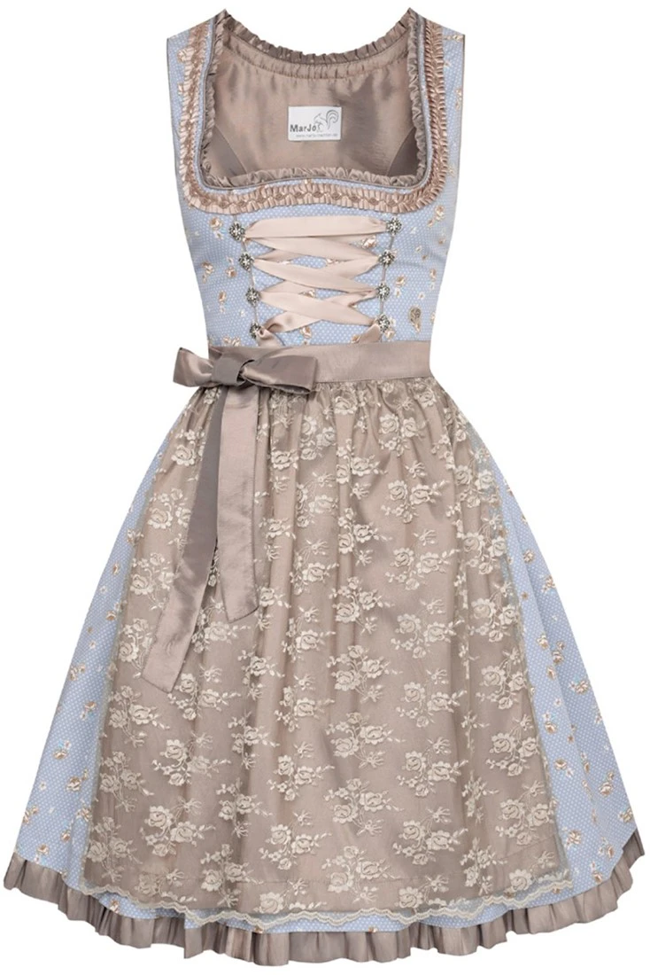 Overig Dirndl Estella Blauw-Koper Luxe (55cm) 3 Overig Dirndl Estella Blauw-Koper Luxe (55cm)