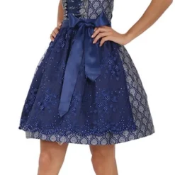 Overig Dirndl Freya Marine Blauw (50cm) -Kostuum Wereld Winkel dirndl freya marine blauw 50cm zijkant