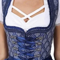 Overig Dirndl Freya Marine Blauw (60cm) 10 Overig Dirndl Freya Marine Blauw (60cm) -Kostuum Wereld Winkel dirndl freya marine blauw 60cm detail borst