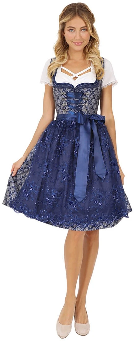 Overig Dirndl Freya Marine Blauw (60cm) 3 Overig Dirndl Freya Marine Blauw (60cm)