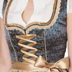 Overig Dirndl Gabriele Petrol (60cm) 10 Overig Dirndl Gabriele Petrol (60cm) -Kostuum Wereld Winkel dirndl gabriele petrol 60cm detail borst