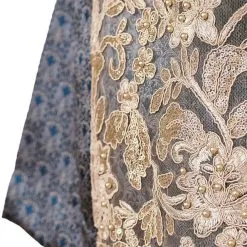 Overig Dirndl Gabriele Petrol (60cm) 11 Overig Dirndl Gabriele Petrol (60cm) -Kostuum Wereld Winkel dirndl gabriele petrol 60cm detail rok