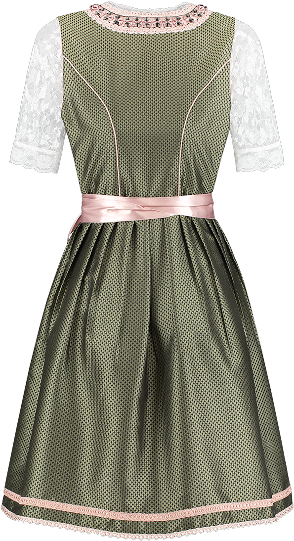 Overig Dirndl Groen-Oudroze 60cm Luxe 2dlg. 4 Overig Dirndl Groen-Oudroze 60cm Luxe 2dlg. - Afbeelding 2