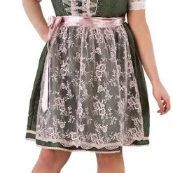 Overig Dirndl Groen-Oudroze 60cm Luxe 2dlg. 10 Overig Dirndl Groen-Oudroze 60cm Luxe 2dlg. -Kostuum Wereld Winkel dirndl groen oudroze 60cm luxe 2dlg voorkant