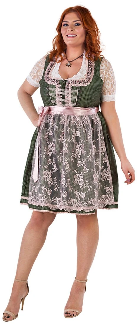 Overig Dirndl Groen-Oudroze 60cm Luxe 2dlg. 5 Overig Dirndl Groen-Oudroze 60cm Luxe 2dlg. - Afbeelding 3