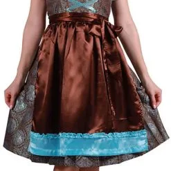 Overig Dirndl Irena Turquoise-Bruin