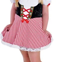 Overig Dirndl Jurkje Rood-Zwart Voor Meisjes
