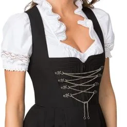 Overig Dirndl Lang Klassiek Amber Zwart Luxe (96cm) -Kostuum Wereld Winkel dirndl lang klassiek amber zwart luxe 96cm detail 1