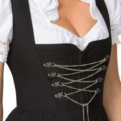 Overig Dirndl Lang Klassiek Amber Zwart Luxe (96cm) -Kostuum Wereld Winkel dirndl lang klassiek amber zwart luxe 96cm detail 3