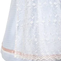 Overig Dirndl Layana Lichtblauw (50cm) 11 Overig Dirndl Layana Lichtblauw (50cm) -Kostuum Wereld Winkel dirndl layana lichtblauw 50cm detail rok en schort
