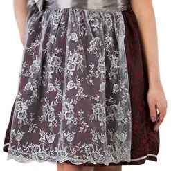 Overig Dirndl Rood-Zilvergrijs 60cm Luxe 2dlg. -Kostuum Wereld Winkel dirndl rood zilvergrijs 60cm luxe 2dlg voorkant
