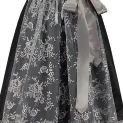 Overig Dirndl Schort Kant Zilvergrijs