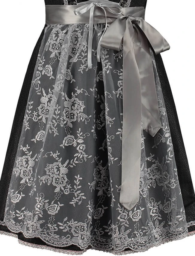 Overig Dirndl Schort Kant Zilvergrijs 3 Overig Dirndl Schort Kant Zilvergrijs