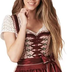 Overig Dirndl Tamila Bordeaux (60cm) -Kostuum Wereld Winkel dirndl tamila bordeaux 60cm 3