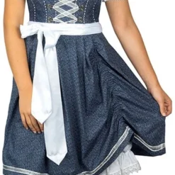 Overig Dirndl Tamilla Blauw Luxe (55cm) -Kostuum Wereld Winkel dirndl tamilla blauw luxe 55cm 3