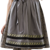 Overig Dirndl Taupe-Donkerblauw Luxe 65cm 3dlg. -Kostuum Wereld Winkel dirndl taupe donkerblauw luxe 65cm 3dlg