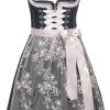 Overig Dirndl Ulrica Blauw Luxe (58cm) -Kostuum Wereld Winkel dirndl ulrica blauw luxe 58cm