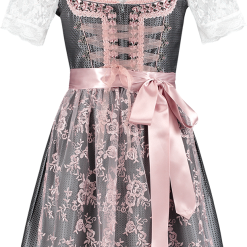 Overig Dirndl Zilvergrijs-Oudroze 60cm Luxe 2dlg.