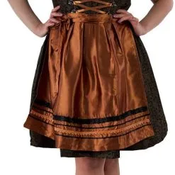 Overig Dirndl Zwart-Brons Jaquard 60cm Luxe 3dlg. -Kostuum Wereld Winkel dirndl zwart brons jaquard 60cm luxe 3dlg voorkant 2 1