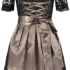 Overig Dirndl Zwart-Taupe 60cm Luxe 3dlg. -Kostuum Wereld Winkel dirndl zwart taupe 60cm luxe 3dlg